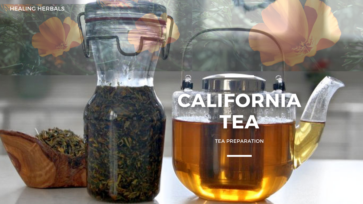 Organic California poppy tea, from a preparation guide
