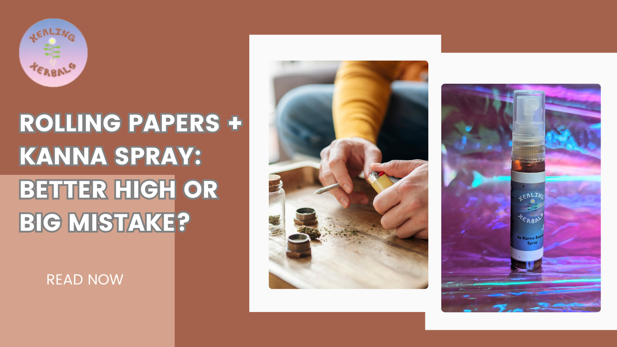 Rolling papers and kanna spray, from an article on combining the two