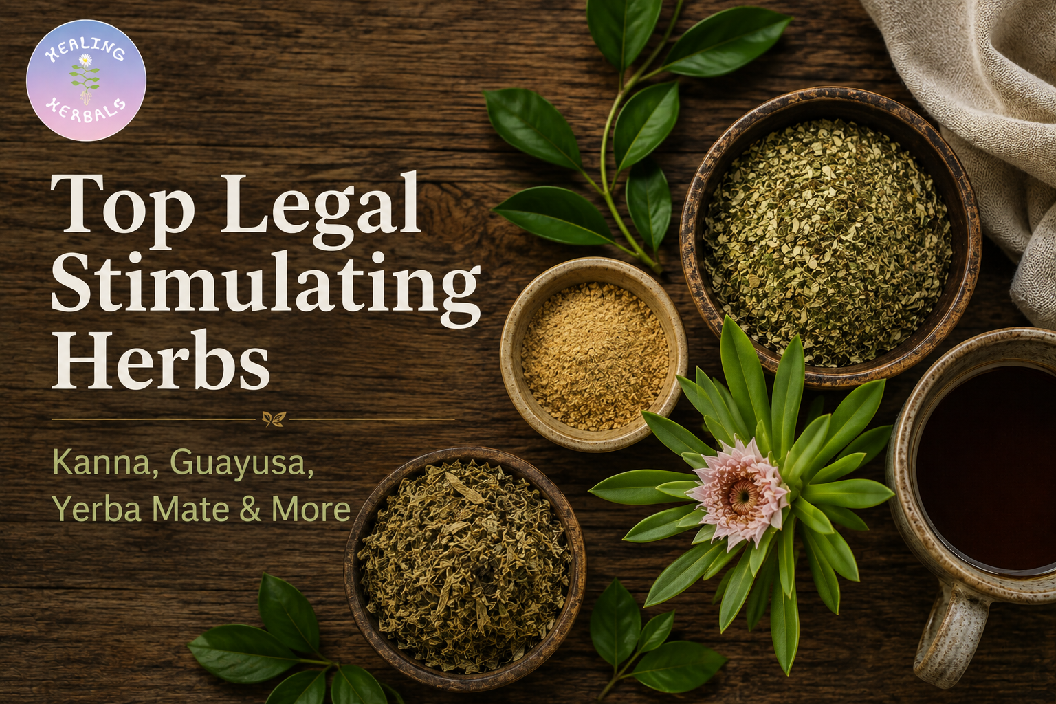 Top Natural Stimulating Herbs: Kanna, Guayusa, Yerba Mate, Green Tea, and Guarana