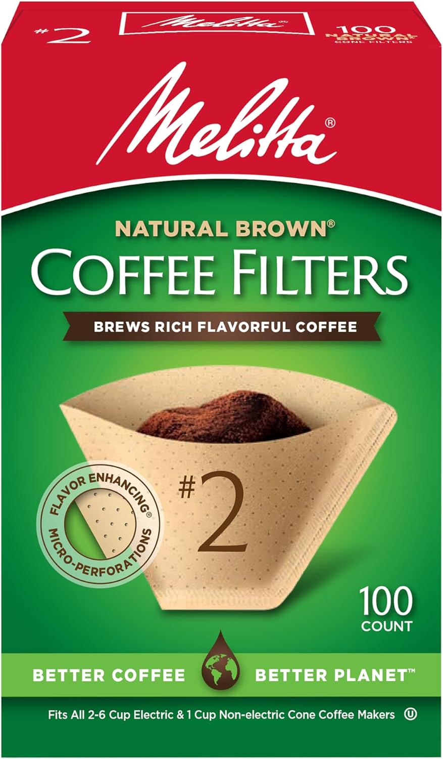 Unbleached cone coffee filters, number 4 size