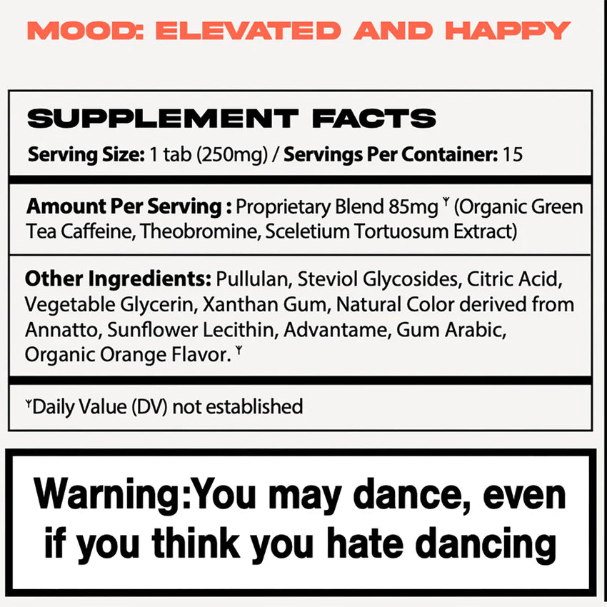 Groove Tab Kanna Extract Dissolvable Breath Strip Supplement Facts Healing Herbals