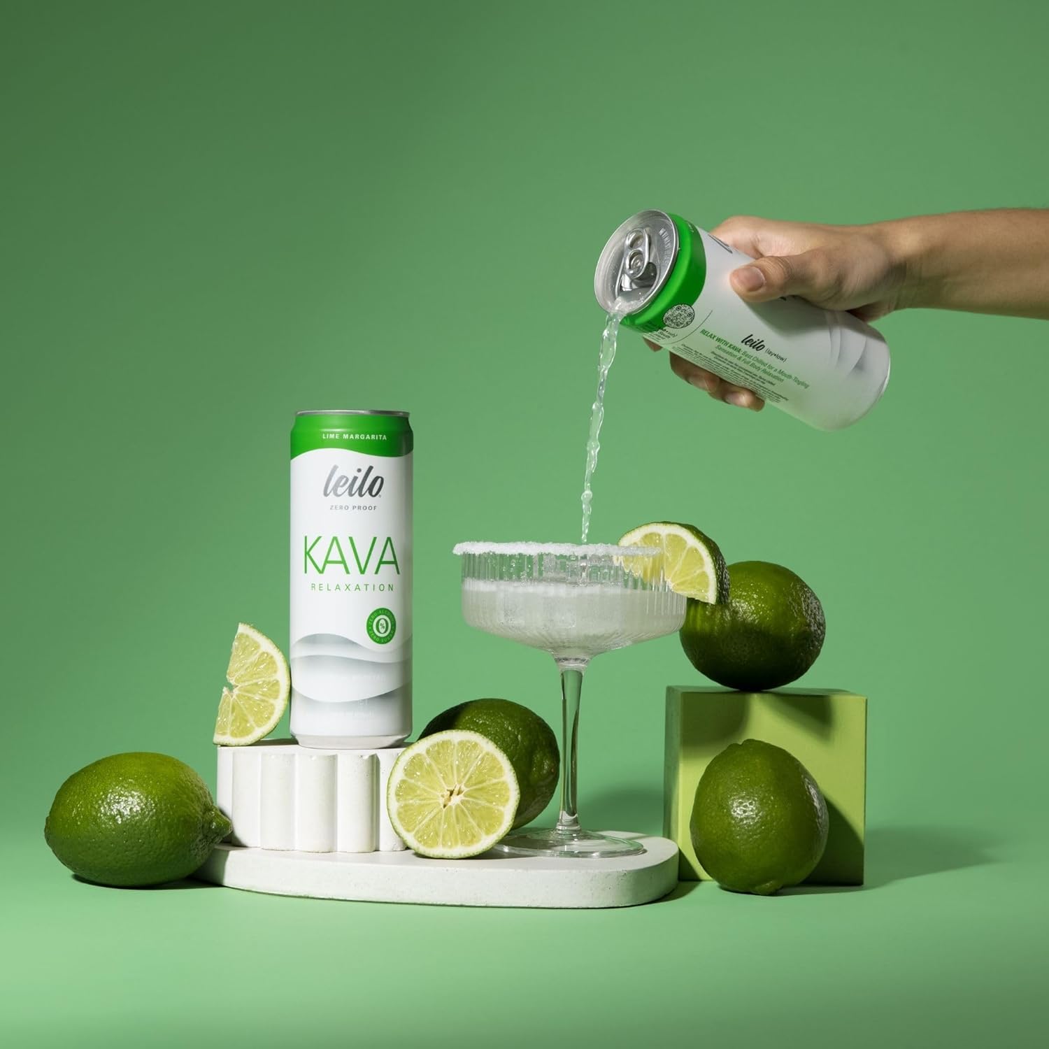 Leilo Kava Drink Relaxation Lime Margareta Flavor By Healing Herbals