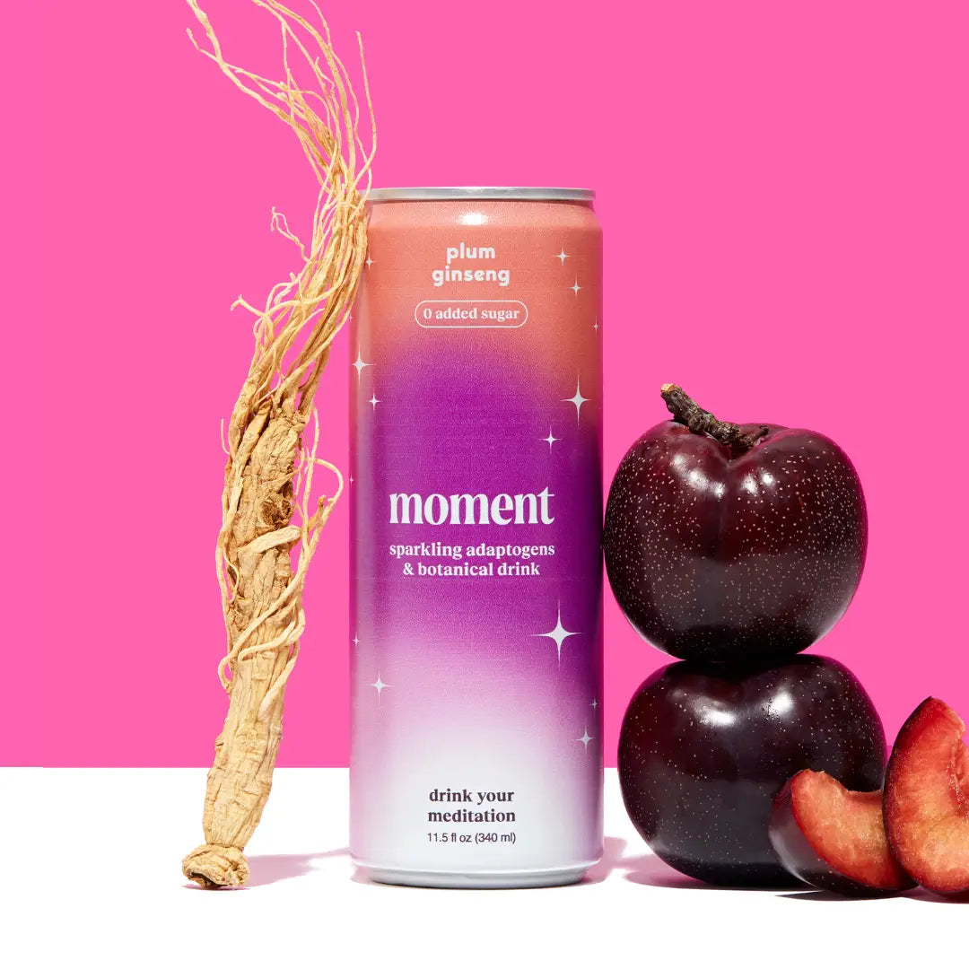 Sparkling Plum Ginseng Moment Botanical Water