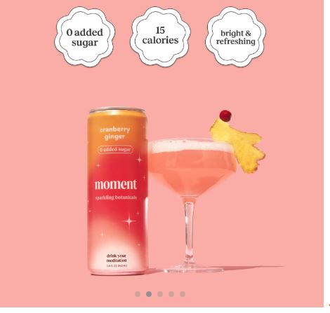 Moment Cranberry Ginger (sparkling mocktail)