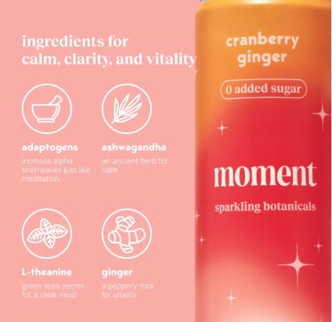 Moment Cranberry Ginger (sparkling mocktail)