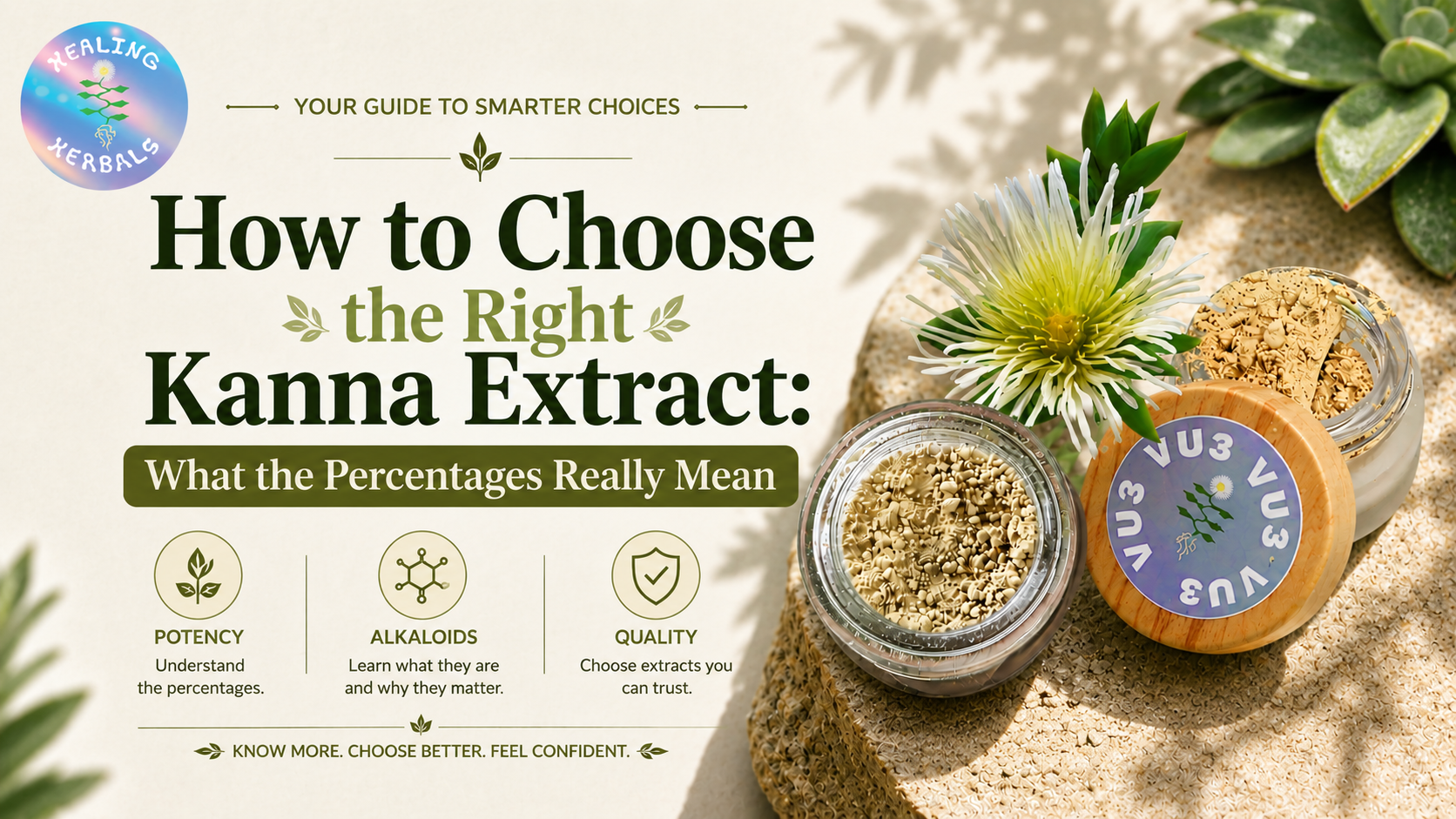 How to choose the right Kanna extract by potency and alkaloid percentage