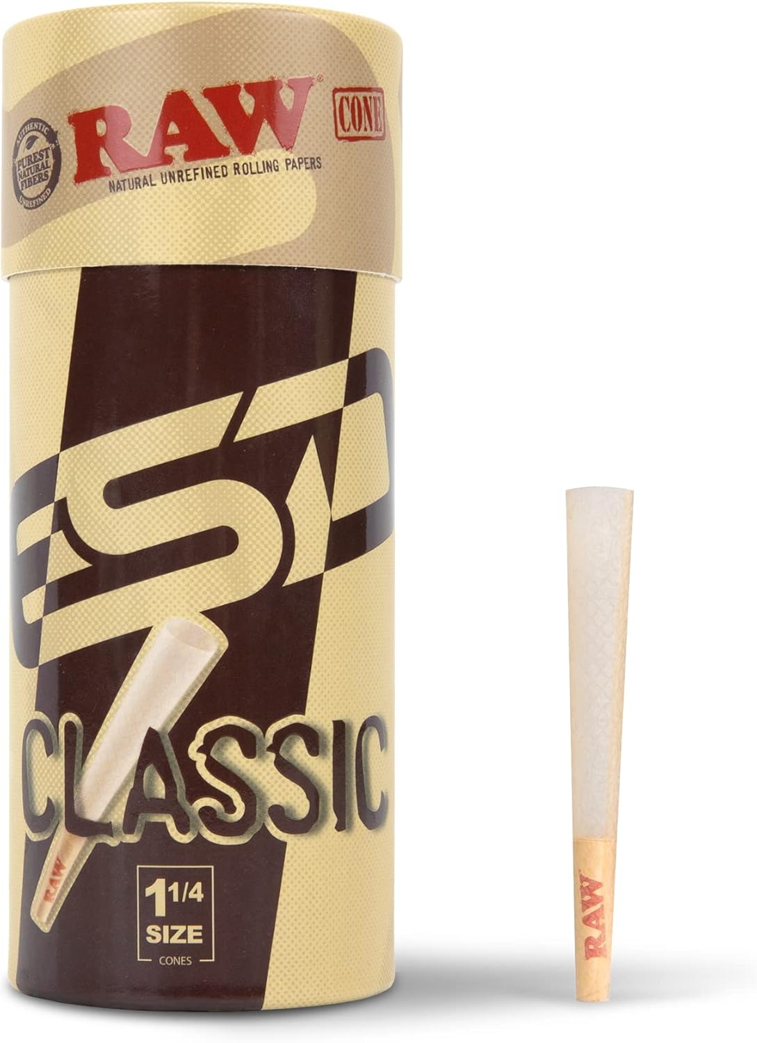 RAW Classic 1 1/4 pre-rolled cones with tips