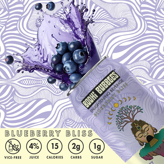 Bhodi Bubbles Kanna Infused Drink Blueberry Bliss Flavor By Healing-Herbals