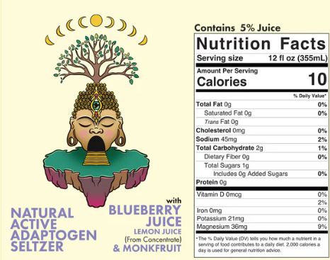 Bhodis Bubbles Kanna Drinks Blueberry Bliss Nutrition Facts Healing Herbals