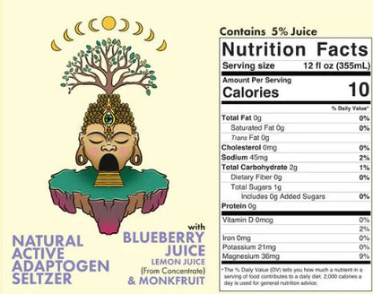 Bhodis Bubbles Kanna Drinks Blueberry Bliss Nutrition Facts Healing Herbals