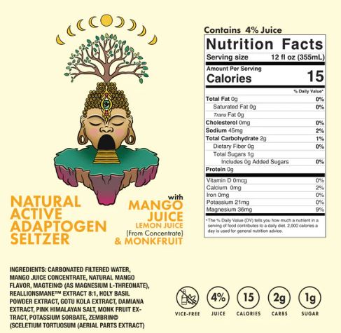 Bhodis Bubbles Kanna Drinks Mango Juice Nutrition Facts Healing Herbals