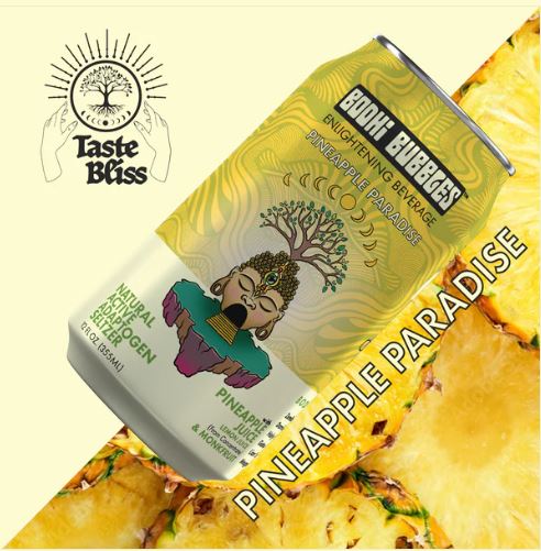 Bhodis Bubbles Kanna Drinks Enlightening Beverage Pineapple Paradise Flavor By Healing Herbals