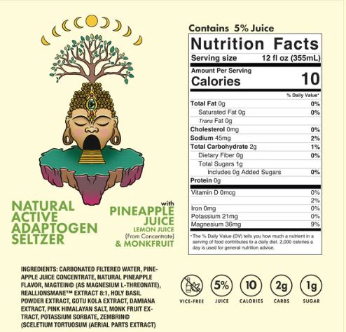 Bhodis Bubbles Kanna Drinks Pineapple Juice Nutrition Facts Healing Herbals