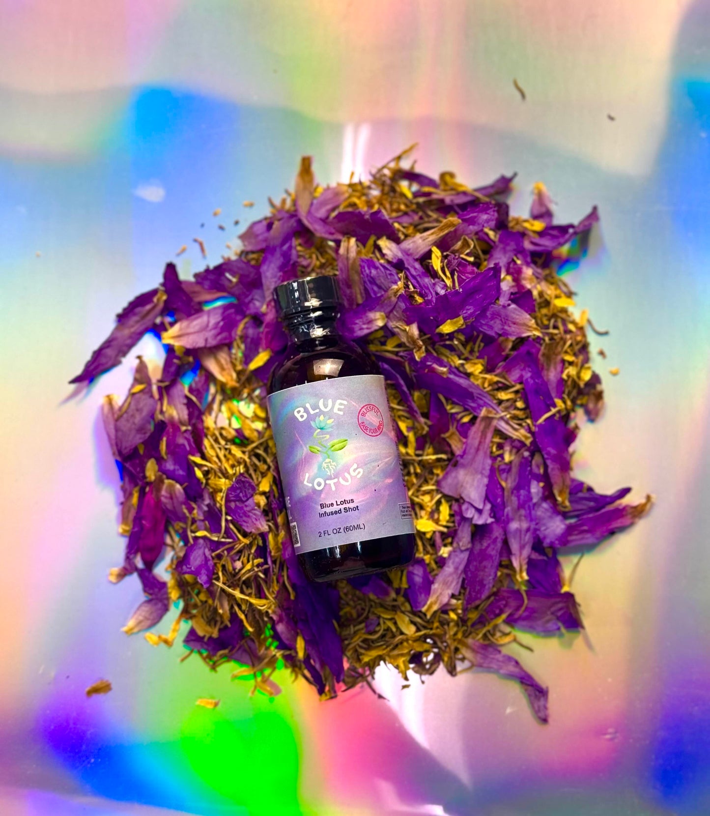 Blue Lotus Infused Shot 2 Fl Oz 60 ML Concentrated Liquid Extract For Relaxation And Mood Support Healing Herbals