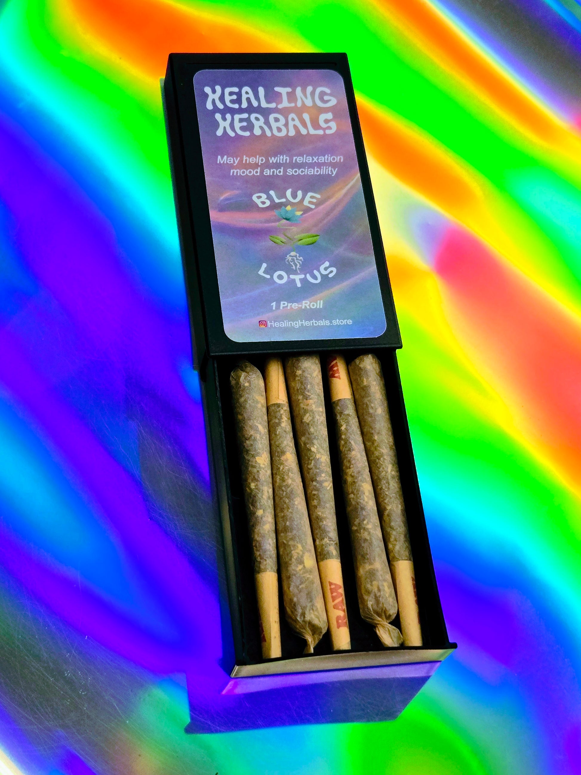 Blue Lotus Organic Pre-Rolls Crafted From Premium Blue Lotus flowers Mood From Healing Herbals Store