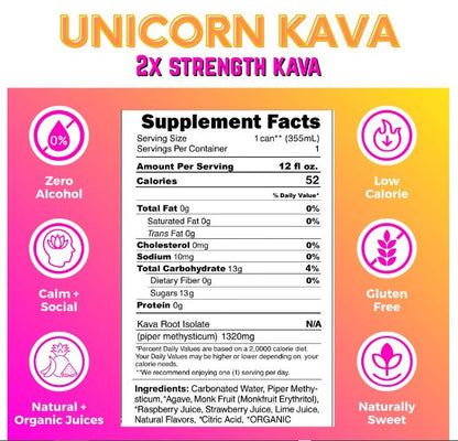 Botanical Brewing Co. Brewer Series Unicorn Piss Kava 2x Strength Supplement Facts - Healing Herbals Store