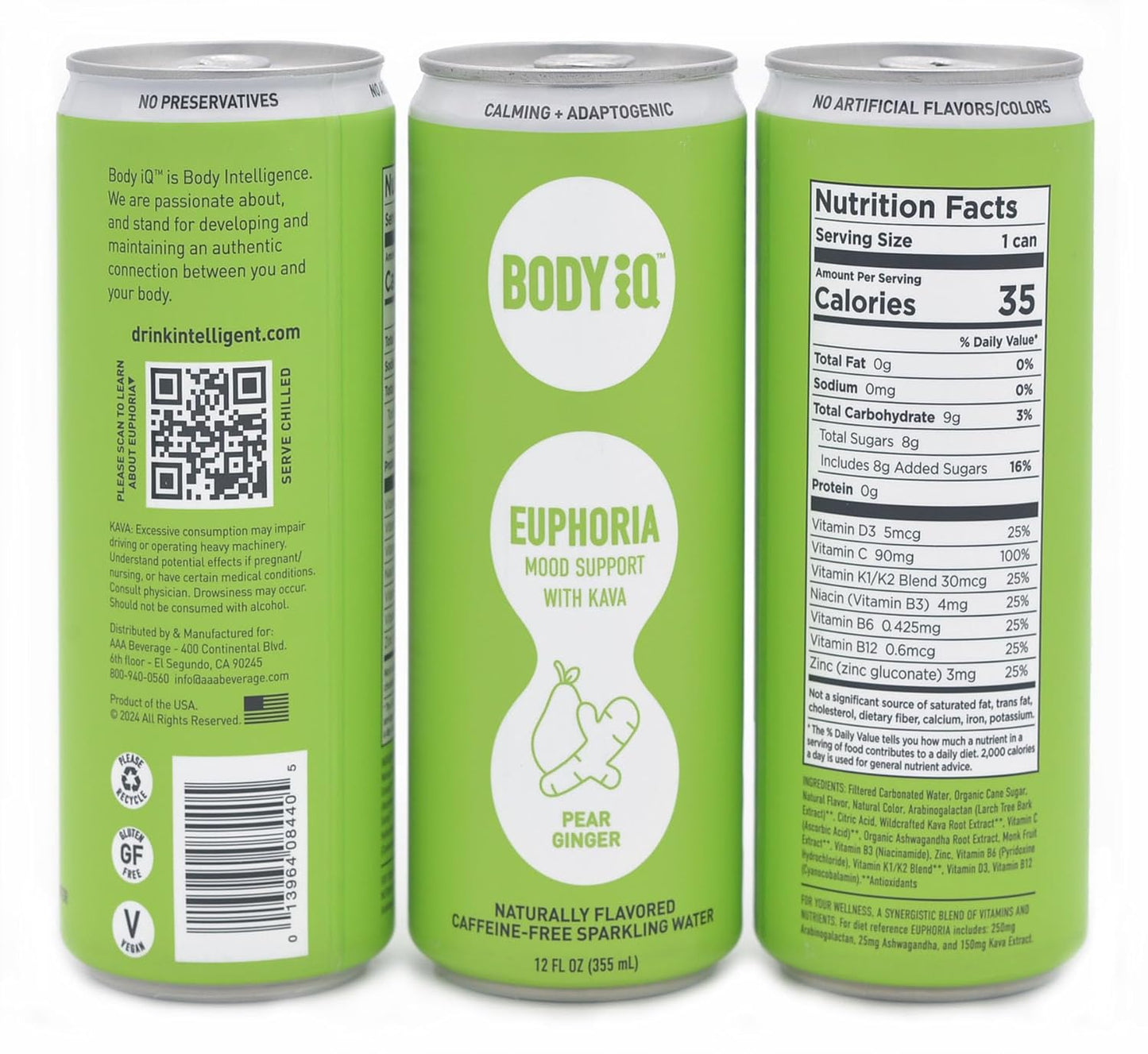 Euphoria Kava Intelligent Sparkling Water