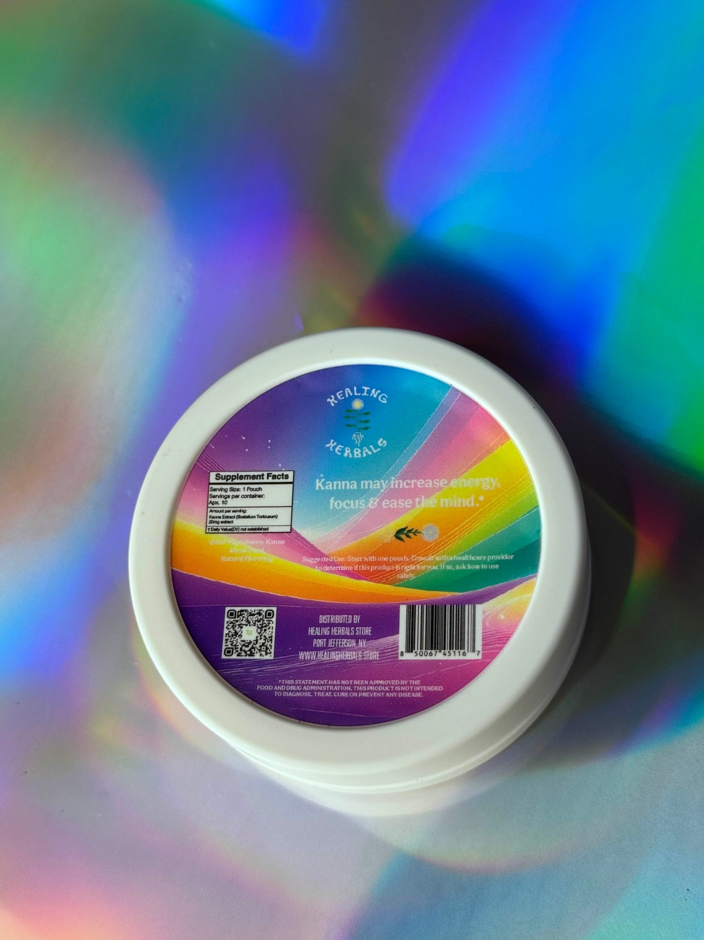 Nootropi Snus Pouch KYN Kanna Pouches Cool Mint Supplement Facts Healing Herbals