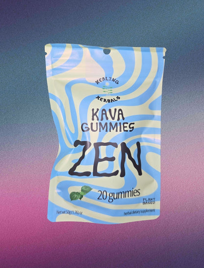 20 Kava Gummies Plant Based 300mg For Stress Relief From Healing Herbals