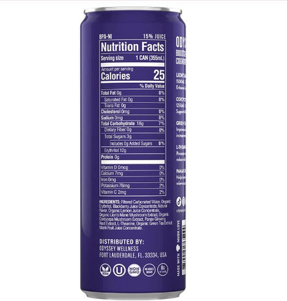 Odyssey Elixir Sparkling Blackberry Lemonade Flavor Nutrition Facts Healing-Herbals