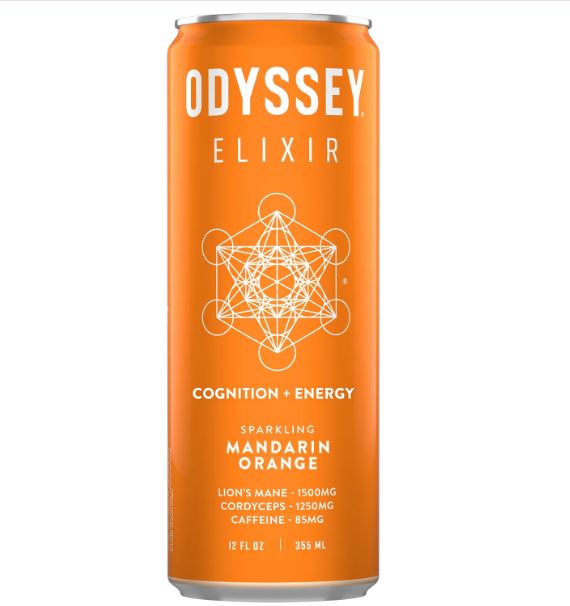 Odyssey Elixir Sparkling Mandarin Orange Flavor Cognition Energy By Healing Herbals