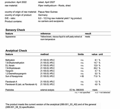 Kava CO2 70% Kavalactone Extract Paste