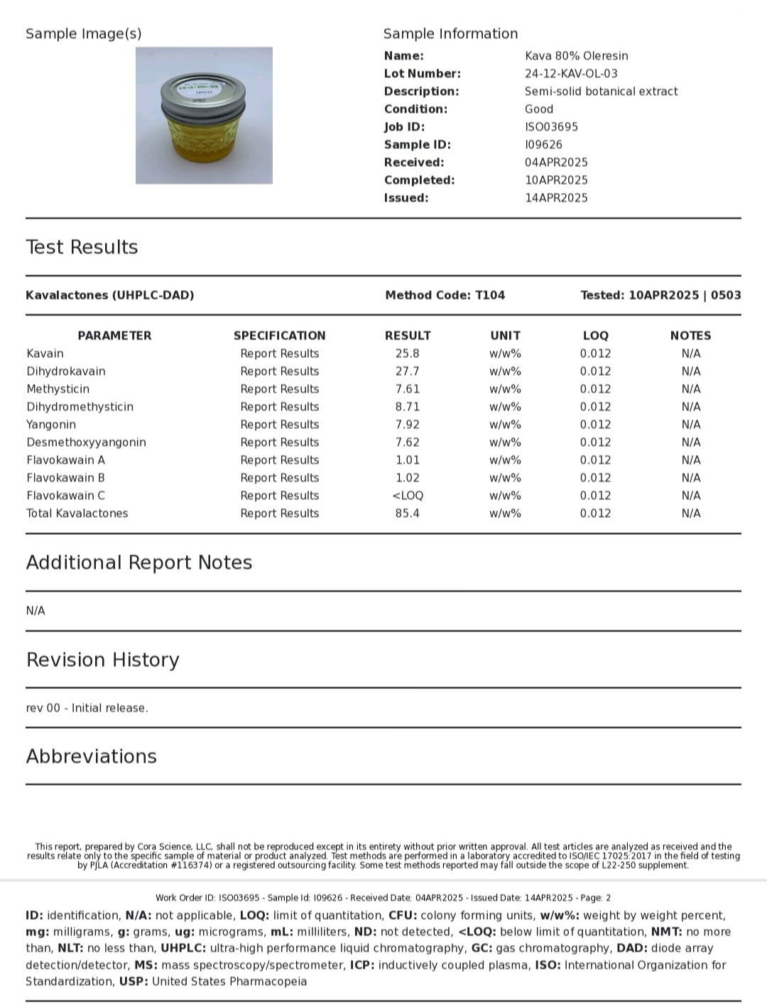 Kava Extract CO2 85% Kavalactone Paste (High Kavain)
