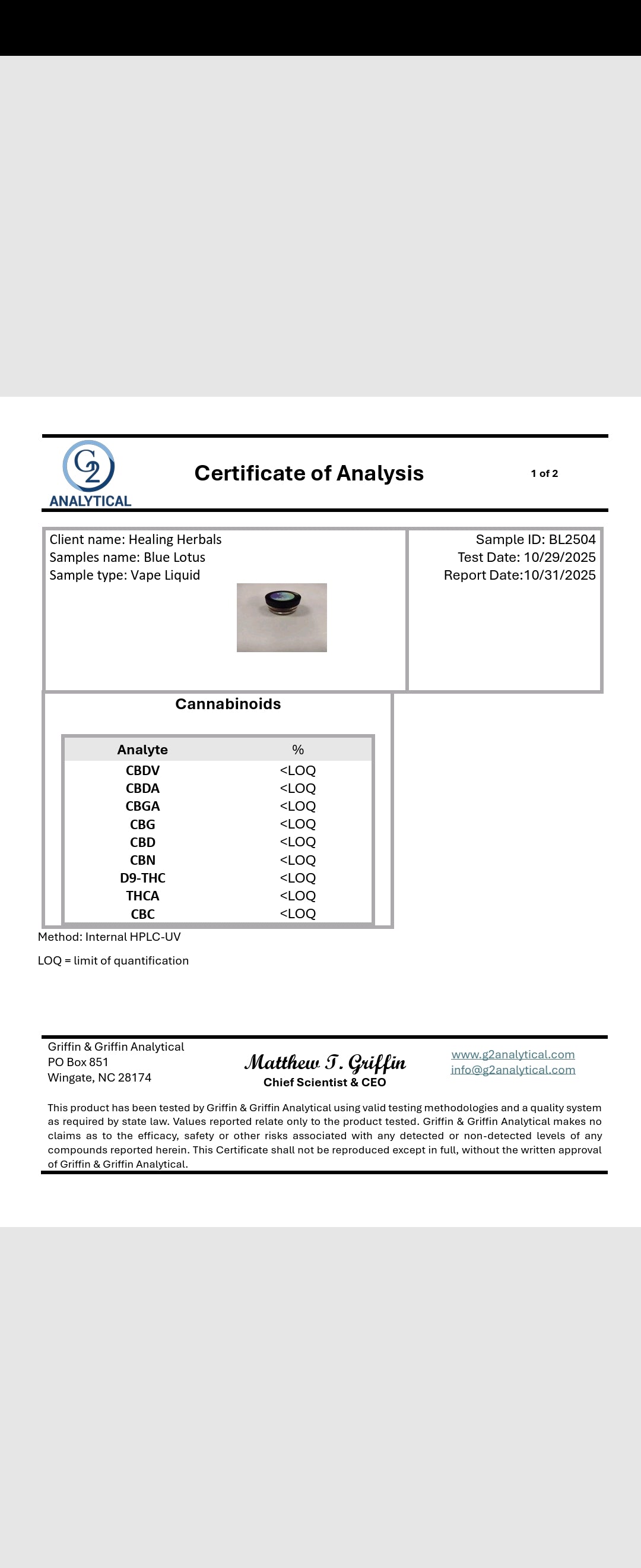 High Potency Blue Lotus Vape / Disposable