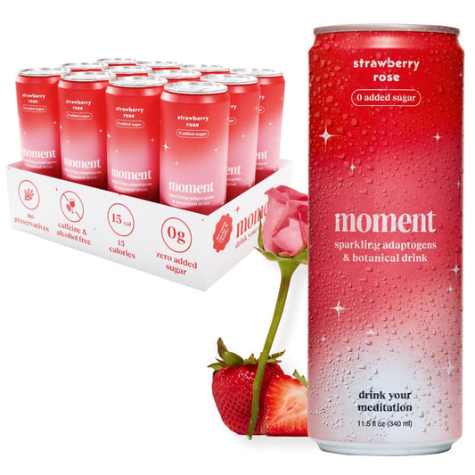 Moment Strawberry Rose (botanical soda)